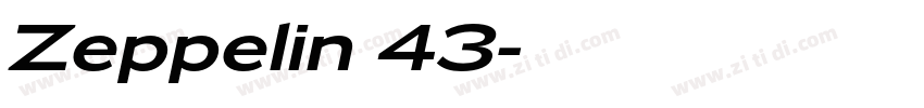 Zeppelin 43字体转换